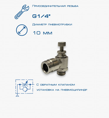 Пневмодроссель П-ДР1-1/4-10Ц